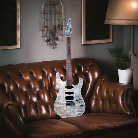 Electric Guitar Jet Guitars JS45 Elite Hss Indigo Gray Free Setup
