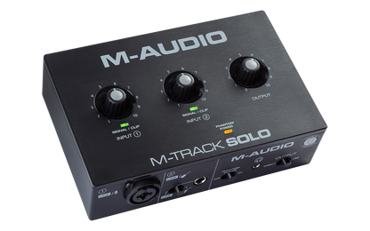 Audio Interface M-AUDIO M-Track Solo USB Recording, Streaming and Podcasting with XLR, Line and DI Inputs