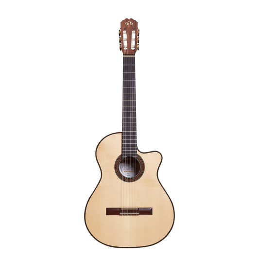 Argentine Tango La Alpujarra Model 85KFIX Classical Concert Guitar With Case And Fishman Prefix Plus T