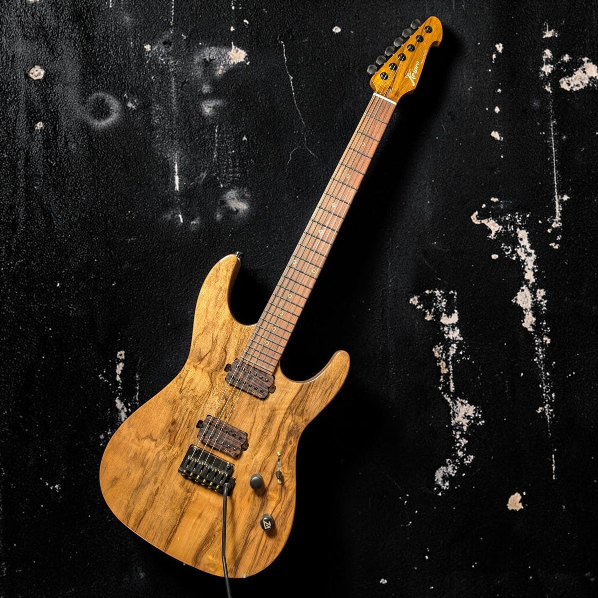 Electric Guitar Keipro Modern Custom Black Limba H.H Include Gig Bag