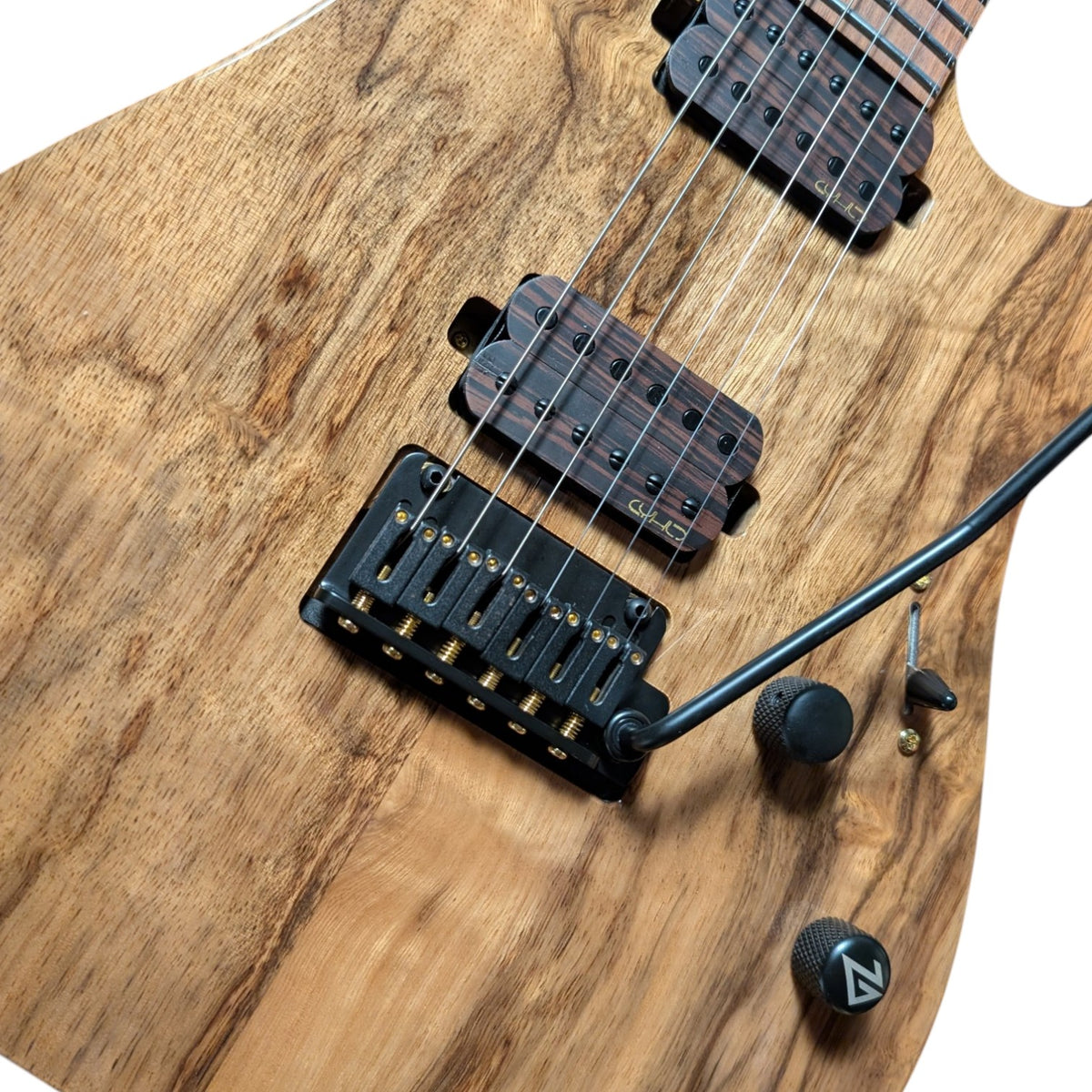 Electric Guitar Keipro Modern Custom Black Limba H.H Include Gig Bag