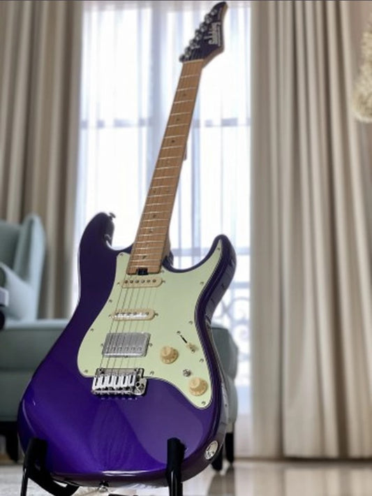 Electric Guitar Soloking MS-1 Classic MKII In Purple Sparkle With Roasted Maple Neck And Fb