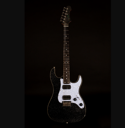 Electric Guitar Jet Guitars JS500 BLS Black Sparkle Free Setup