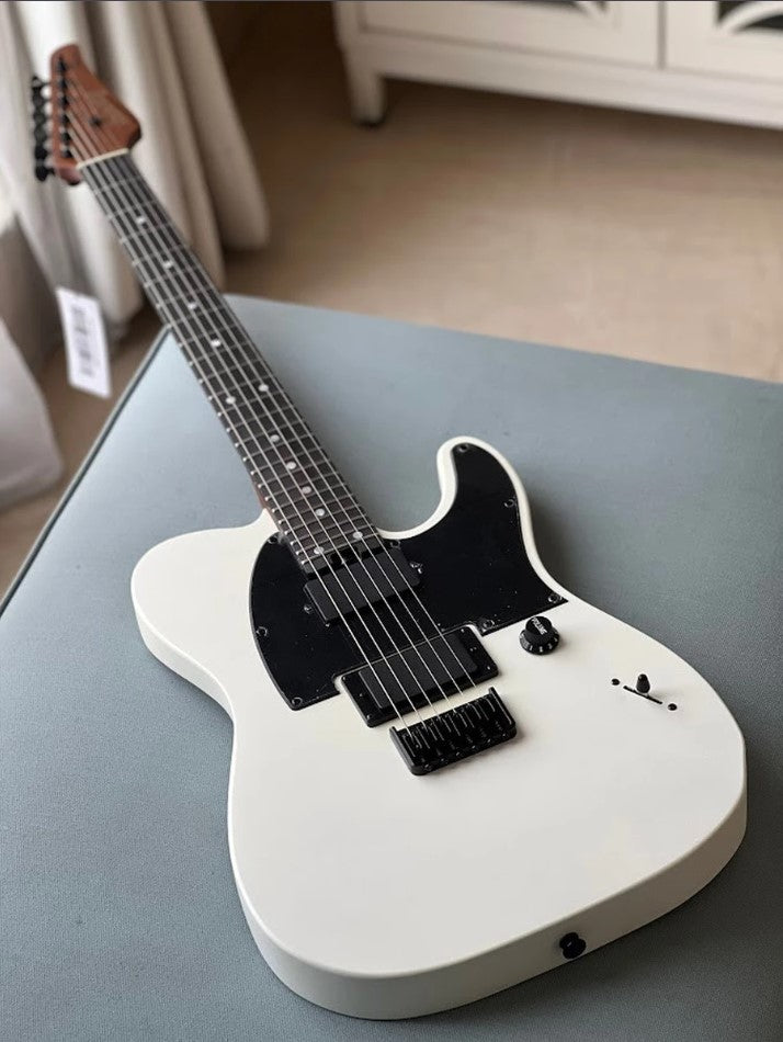 Electric Guitar Soloking MT-1 Deluxe HH 24 In Satin White Matte Nafiri Special Run Jescar