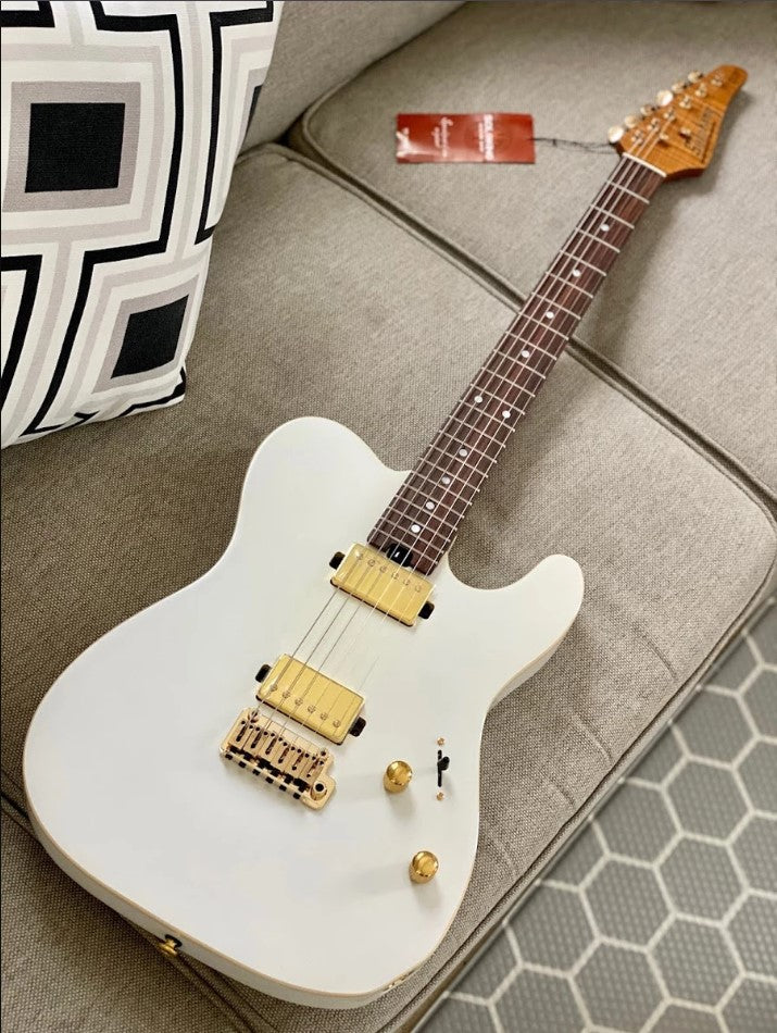Electric Guitar Soloking MT-1 Modern HH MKII In Pearl White Metallic With Gold Hardware