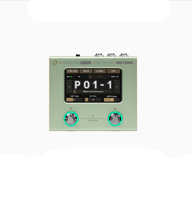 HOTONE Ampero Mini MP50 Matcha Guitar Multi Effects Processor Touch Sc –  Kairon Guitar Store