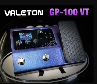Valeton GP100 VT Bass and Guitar Simulation Cabinets Multi-Effects with Expression Pedal USB OTG Audio Interface (Violet)