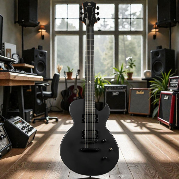 Electric Guitar Spira L-400 Mbk Black Satin Free Setup