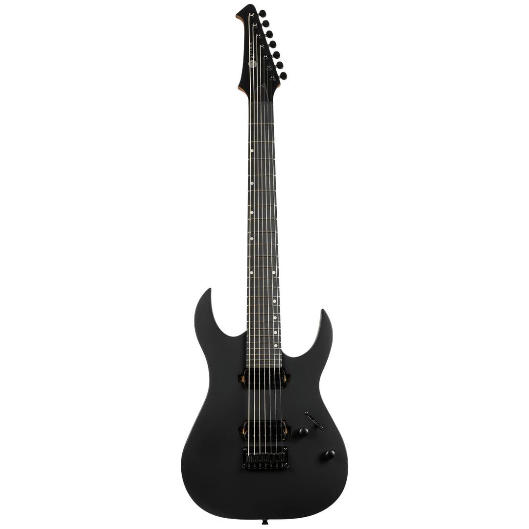 Electric Guitar Spira S-407 Mbk Black Satin 7 String Free Setup