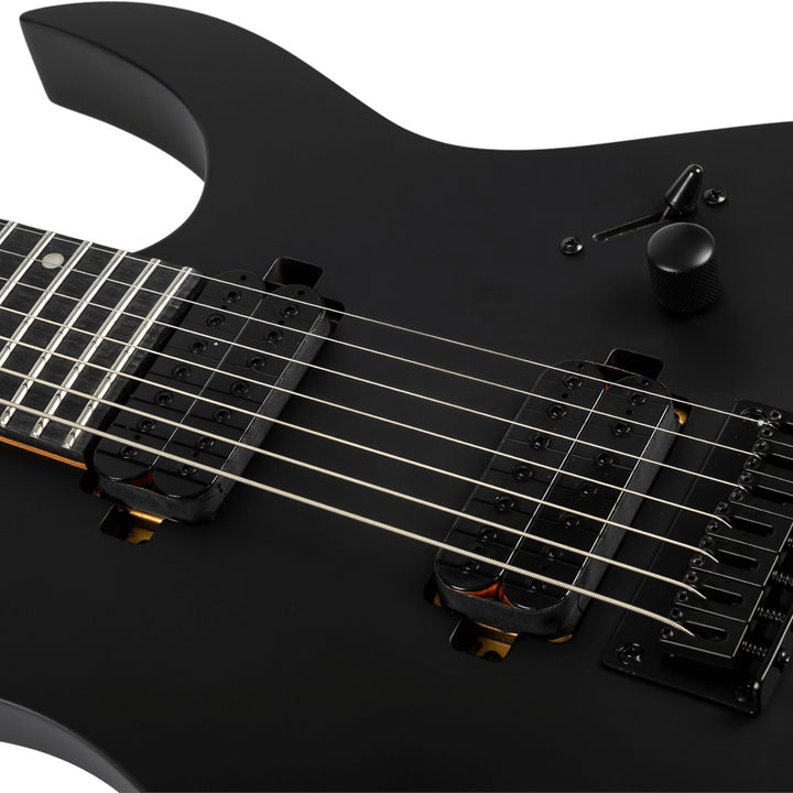 Electric Guitar Spira S-407 Mbk Black Satin 7 String Free Setup