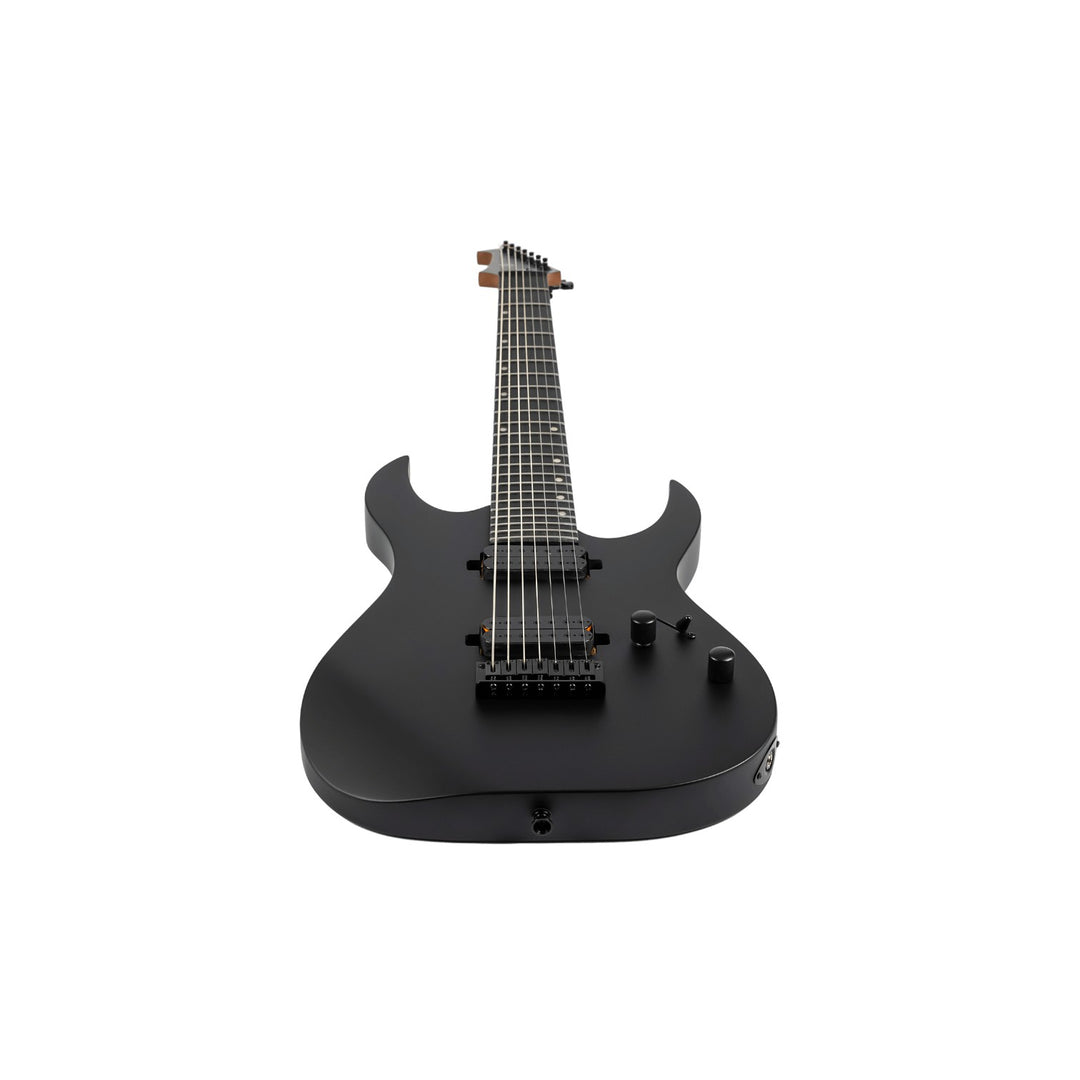 Electric Guitar Spira S-407 Mbk Black Satin 7 String Free Setup