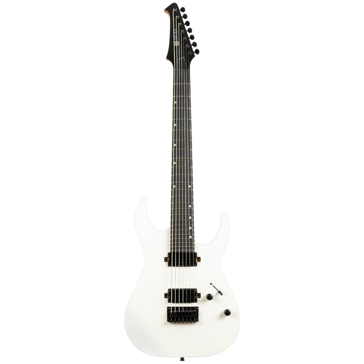Electric Guitar Spira S-407 Mwh White Satin 7 String Free Setup