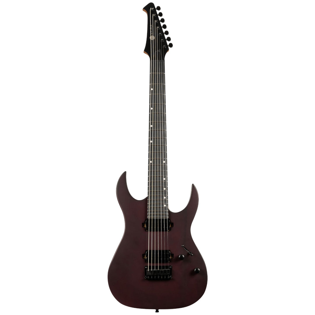 Electric Guitar Spira S-407 Mwr Wine Red Satin 7 String Free Setup
