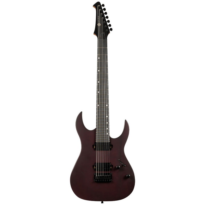 Electric Guitar Spira S-407 Mwr Wine Red Satin 7 String Free Setup
