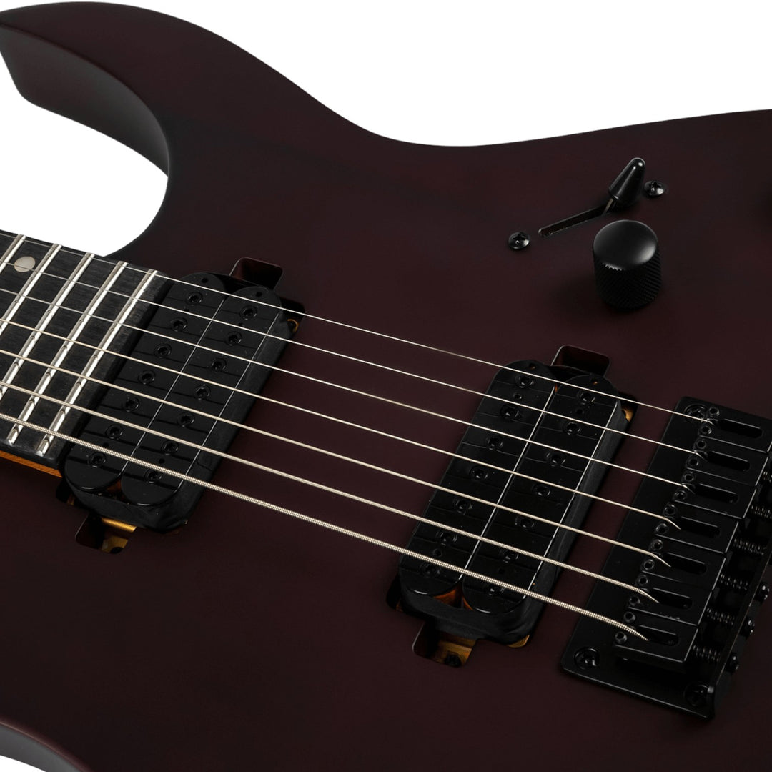 Electric Guitar Spira S-407 Mwr Wine Red Satin 7 String Free Setup