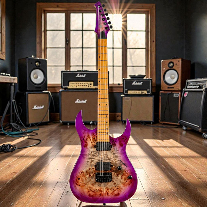 Electric Guitar Spira S-450 Tpp Trans Purple Gloss Free Setup
