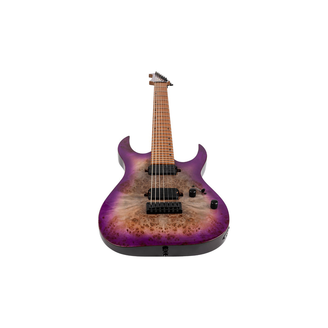 Electric Guitar Spira S-457 Tpp Trans Purple Gloss 7 STRING Free Setup