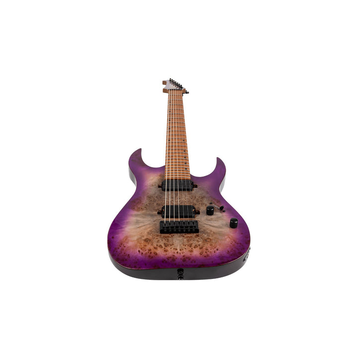 Electric Guitar Spira S-457 Tpp Trans Purple Gloss 7 STRING Free Setup