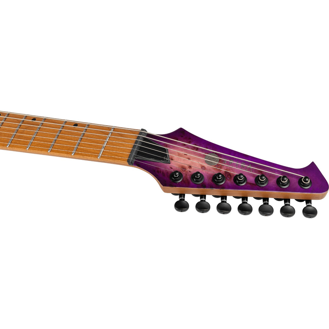 Electric Guitar Spira S-457 Tpp Trans Purple Gloss 7 STRING Free Setup