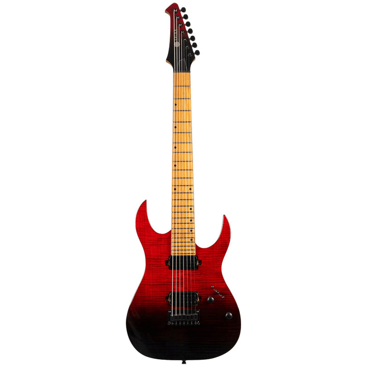 Electric Guitar Spira S-457 Trd Trans Red Gloss 7 STRING Free Setup