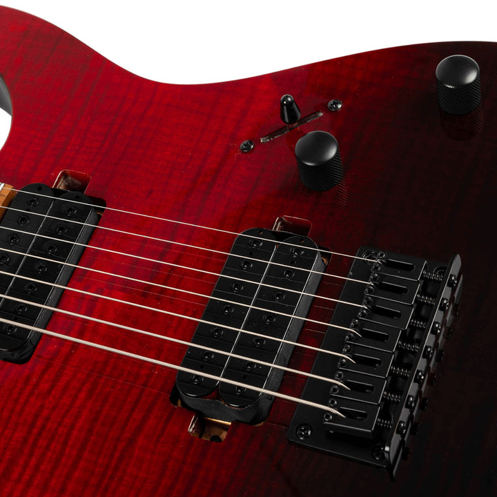 Electric Guitar Spira S-457 Trd Trans Red Gloss 7 STRING Free Setup