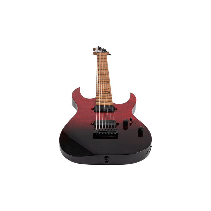 Electric Guitar Spira S-457 Trd Trans Red Gloss 7 STRING Free Setup