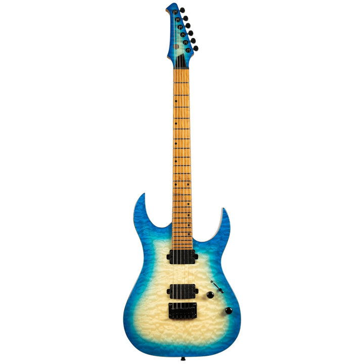 Electric Guitar Spira S-500 Qab Trans Aqua Blue Gloss Free Setup