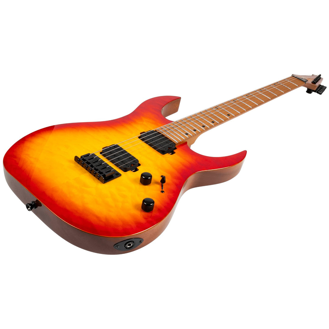 Electric Guitar Spira S-500 Qfb Trans Fireburst Gloss Free Setup