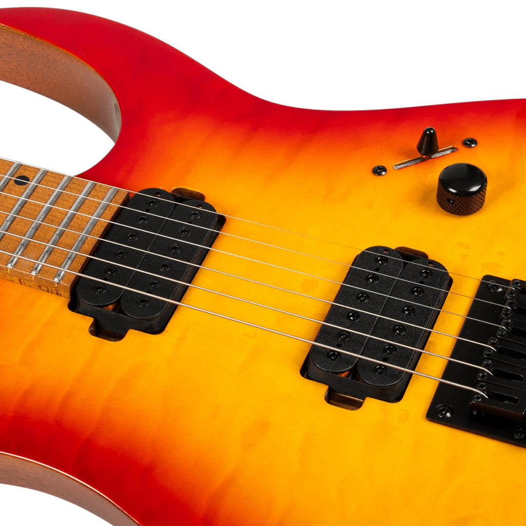 Electric Guitar Spira S-500 Qfb Trans Fireburst Gloss Free Setup