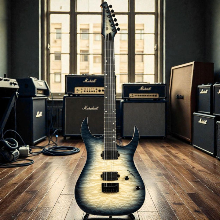 Electric Guitar Spira S-500 Qgy Trans Grey Gloss Free Setup