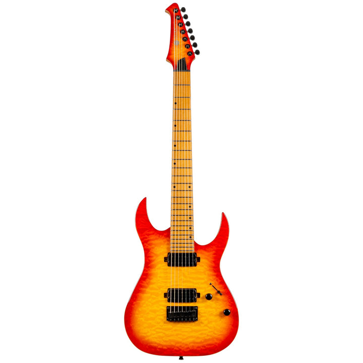 Electric Guitar Spira S-507 Qfb Trans Fireburst Gloss 7 STRING Free Setup