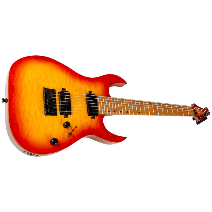 Electric Guitar Spira S-507 Qfb Trans Fireburst Gloss 7 STRING Free Setup