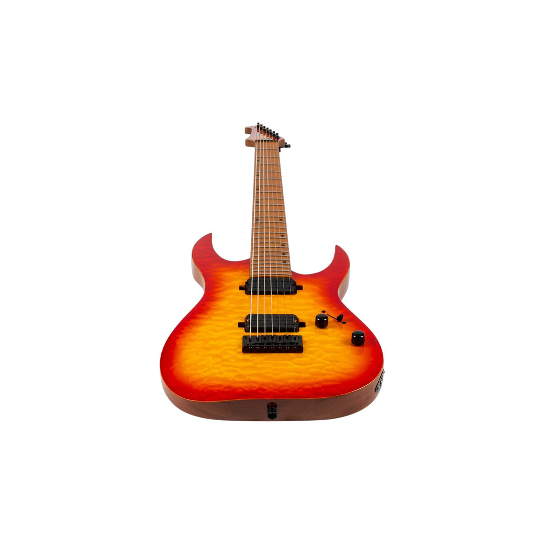 Electric Guitar Spira S-507 Qfb Trans Fireburst Gloss 7 STRING Free Setup