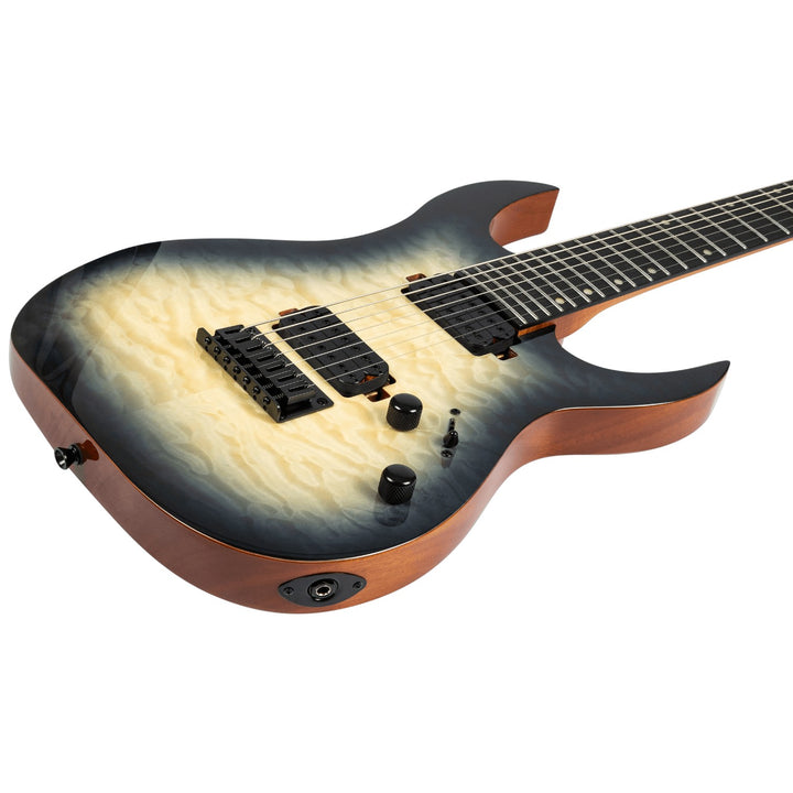 Electric Guitar Spira S-507 QGY E Trans Grey 7 STRING Free Setup