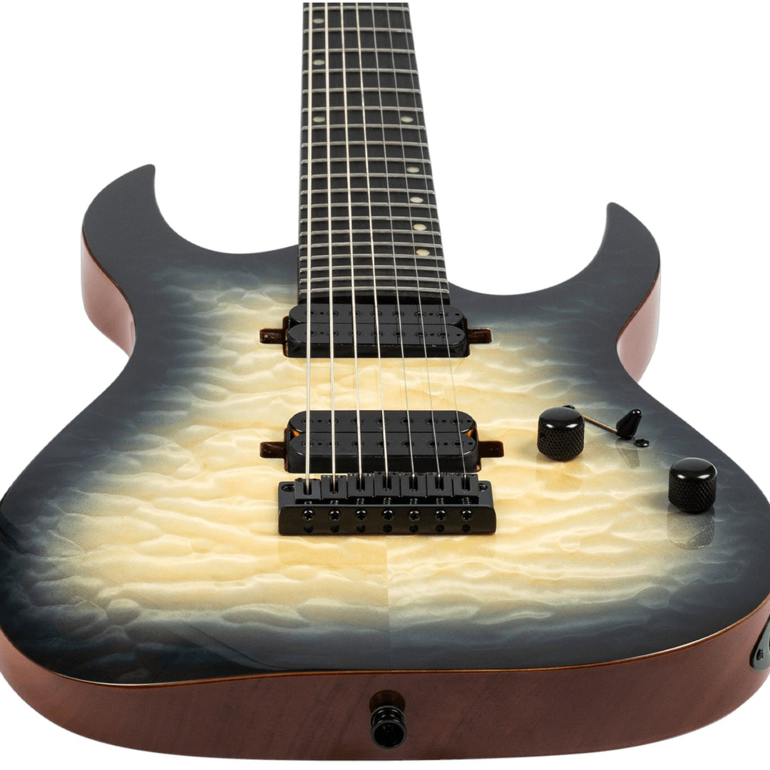 Electric Guitar Spira S-507 QGY E Trans Grey 7 STRING Free Setup