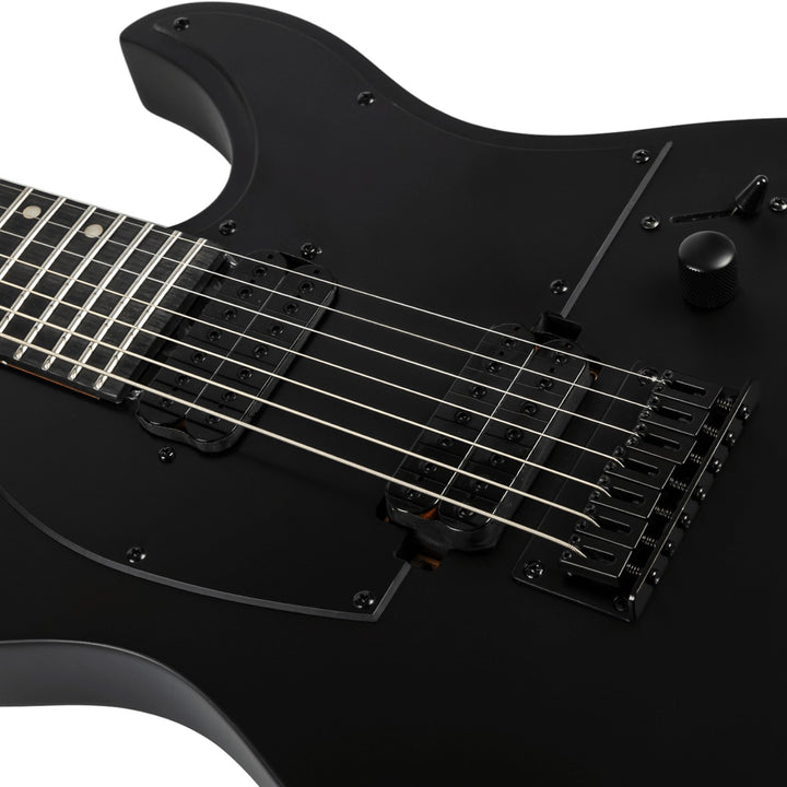 Electric Guitar Spira T-407 Mbk Black Satin 7 String Free Setup