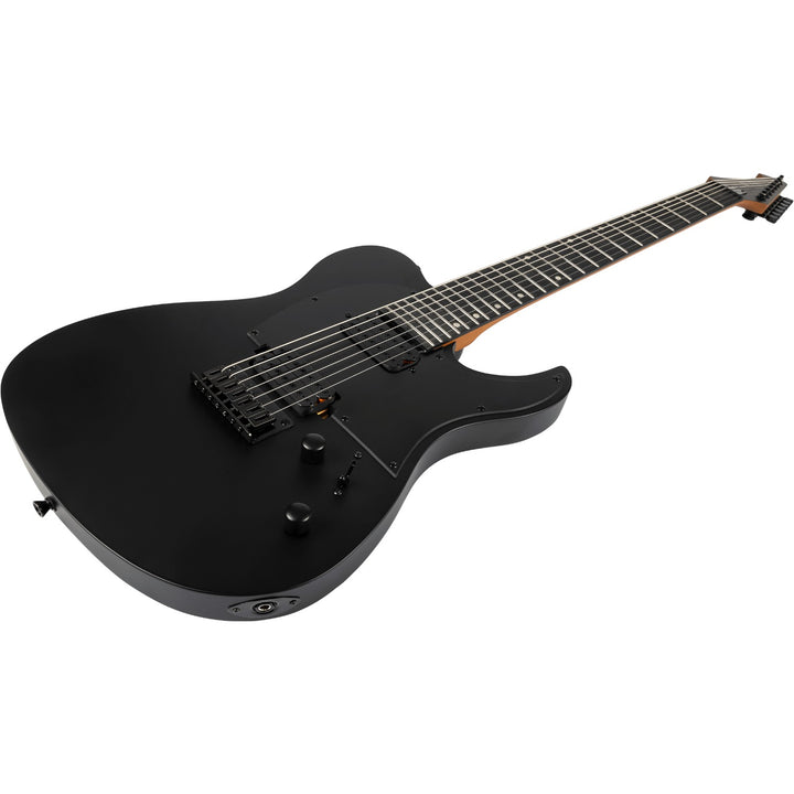 Electric Guitar Spira T-407 Mbk Black Satin 7 String Free Setup