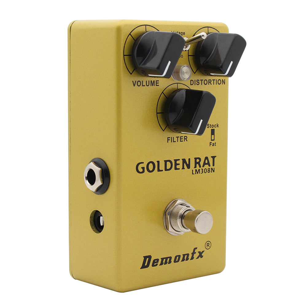 DemonFx Golden Rat Distortion Pro Co RAT Clone Pedal