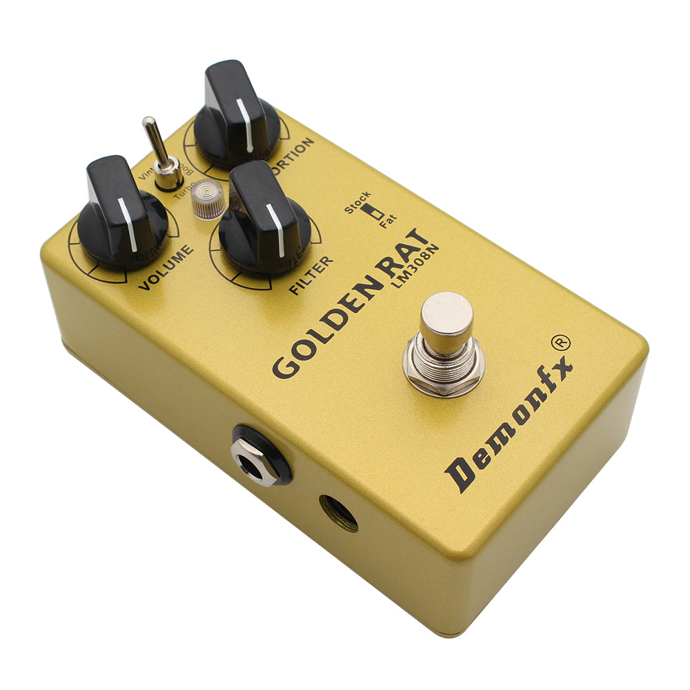 DemonFx Golden Rat Distortion Electric Guitar Pedal