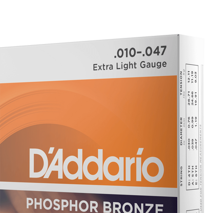 D’Addario EJ15 Phosphor Bronze Extra Light Acoustic Guitar Strings 10-47