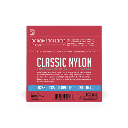 D’Addario EJ27H Nylon Student Classical Strings HARD TENSION