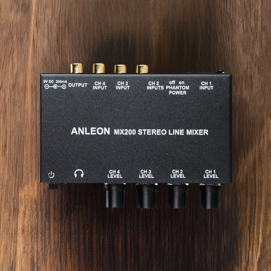 ANLEON MX200 Stereo Line Mixer Four Channel