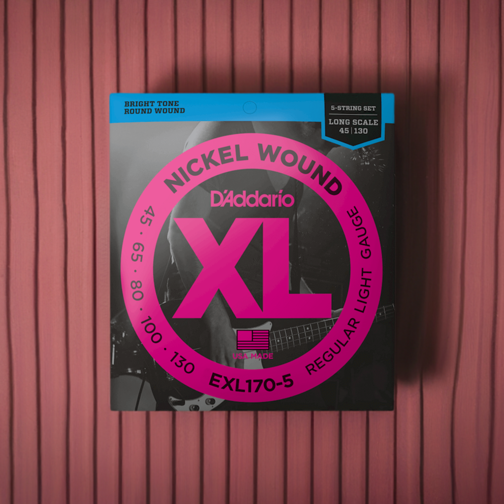 D’Addario EXL170-5 Regular Light Long Scale 5-String Bass Strings 45-130