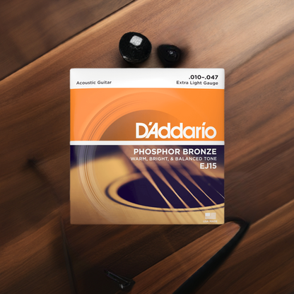 D’Addario EJ15 Phosphor Bronze Extra Light Acoustic Guitar Strings 10-47