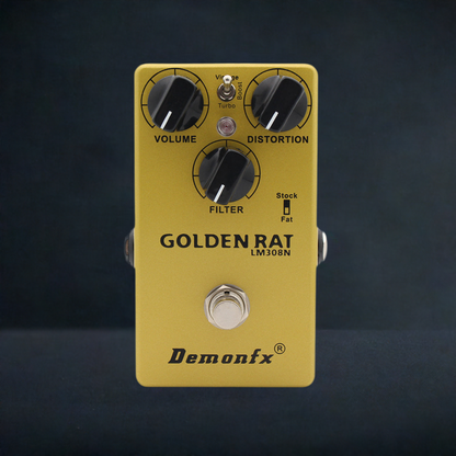 DemonFx Golden Rat Distortion Electric Guitar Pedal