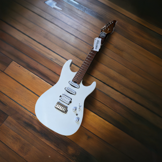 Electric Guitar Soloking MS-1 Custom 22 HSS Flat Top In Satin White Matte