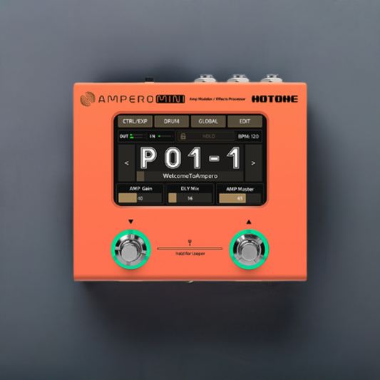 HOTONE Ampero Mini MP50 Orange Guitar Multi Effects Processor Touch Screen Modeling IR Cabinets