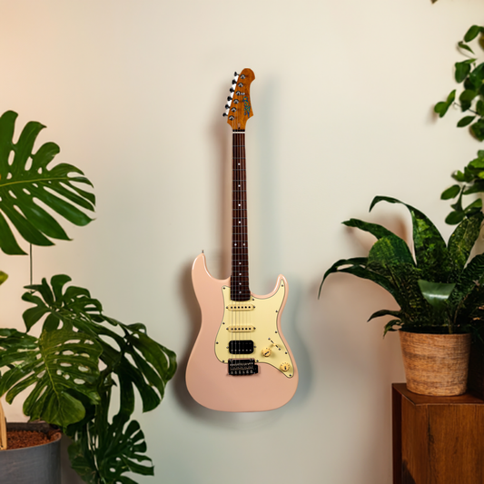 Electric Guitar Jet Guitars JS400 PKR Shell Pink Free Setup