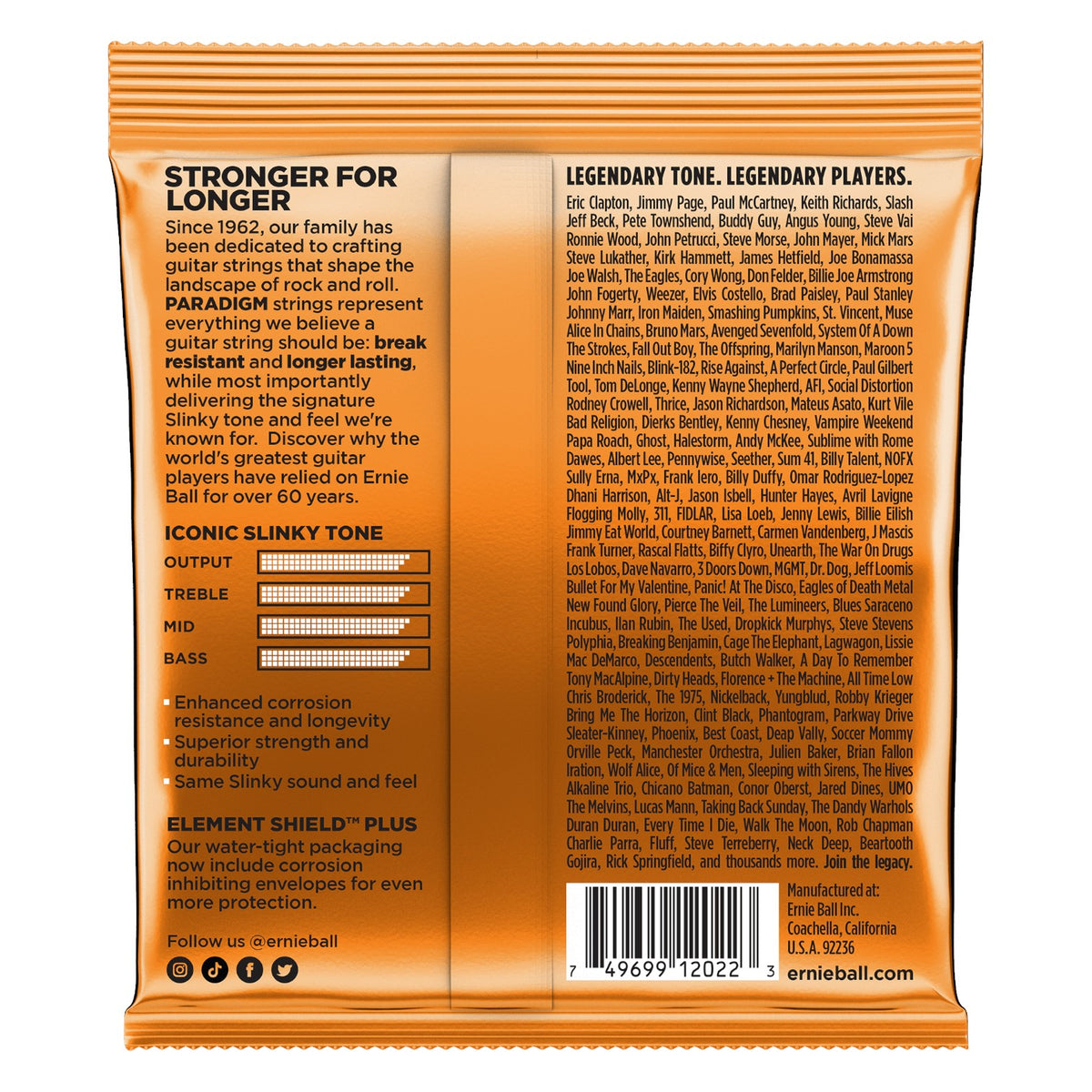 Ernie Ball P02022 Hybrid Slinky Paradigm Electric Guitar Strings 9-46 Gauge