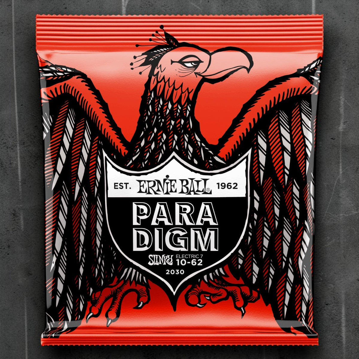 Ernie Ball P02030 Skinny Top Heavy Bottom Slinky Paradigm 7-String Electric Guitar Strings 10-62 Gauge